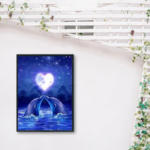 Charger l'image dans la galerie, Dolphin love - diamant rond complet - 40x30cm