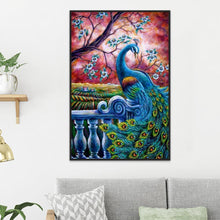 Charger l'image dans la galerie, Paon - diamant rond complet - 30x40cm