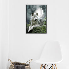 Charger l'image dans la galerie, Loup de montagne - diamant rond complet - 30x40cm