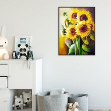Charger l'image dans la galerie, Tournesols - peinture en diamant complet - 30x40cm