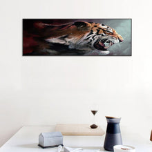 Charger l'image dans la galerie, Tigre féroce - peinture ronde complète de diamant - 80x30cm
