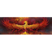 Charger l'image dans la galerie, Oiseau de feu - peinture ronde complète de diamant - 80x30cm