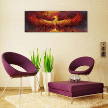 Charger l'image dans la galerie, Oiseau de feu - peinture ronde complète de diamant - 80x30cm