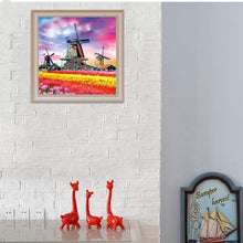 Charger l'image dans la galerie, Moulin à vent - diamant rond complet - 30x30cm