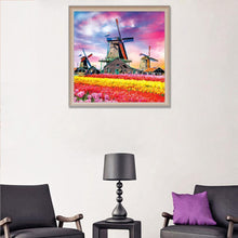 Charger l'image dans la galerie, Moulin à vent - diamant rond complet - 30x30cm