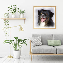 Charger l'image dans la galerie, Chien noir - peinture en diamant complet - 30x30cm