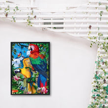 Charger l'image dans la galerie, Perroquets colorés - peinture complète de diamant - 30x40cm