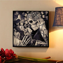 Charger l'image dans la galerie, Crâne - diamant rond complet - 30x30cm