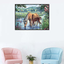 Charger l'image dans la galerie, Cheval potable - peinture en diamant complet - 40x30cm