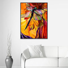 Charger l'image dans la galerie, Libellule - peinture en diamant complet - 40x30cm