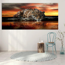 Charger l'image dans la galerie, Tigre - diamant rond complet - 90x45cm