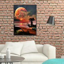 Charger l'image dans la galerie, Lumière de coucher du soleil - diamant rond complet - 30x40cm