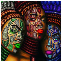 Charger l'image dans la galerie, Visage peint - peinture en diamant complet - 30x30cm