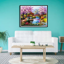 Charger l'image dans la galerie, Vue sur le parc - diamant rond complet - 40x30cm