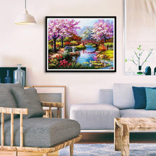 Charger l'image dans la galerie, Vue sur le parc - diamant rond complet - 40x30cm