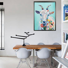 Charger l'image dans la galerie, Fleurs de chèvre - diamant rond complet - 40x30cm