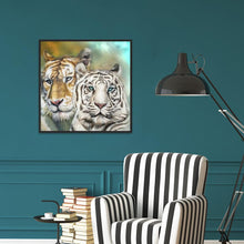 Charger l'image dans la galerie, Double tigres - peinture en diamant complet - 30x30cm