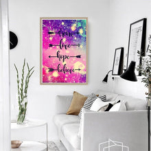 Charger l'image dans la galerie, Lettre - diamant rond complet - 30x40cm