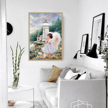 Charger l'image dans la galerie, Fille de château - diamant rond complet - 30x40cm