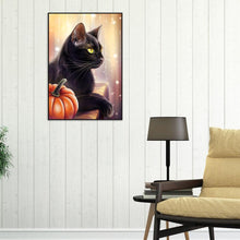 Charger l'image dans la galerie, Chat noir - diamant rond complet - 30x40cm
