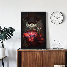 Charger l'image dans la galerie, Crâne humain - diamant rond complet - 30x40cm