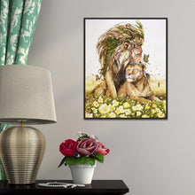 Charger l'image dans la galerie, Lion - diamant rond complet - 40x30cm