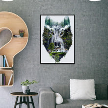 Charger l'image dans la galerie, Loup abstrait - peinture en diamant complet - 40x30cm