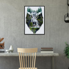 Charger l'image dans la galerie, Loup abstrait - peinture en diamant complet - 40x30cm