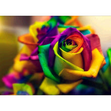 Charger l'image dans la galerie, Fleur magnifique - diamant rond complet - 40x30cm