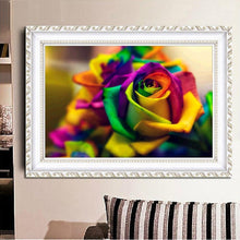 Charger l'image dans la galerie, Fleur magnifique - diamant rond complet - 40x30cm