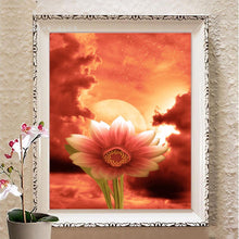 Charger l'image dans la galerie, Coucher de soleil lotus - diamant rond complet - 40x30cm