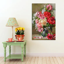 Charger l'image dans la galerie, Fleur - peinture complète de diamant - 60x40cm