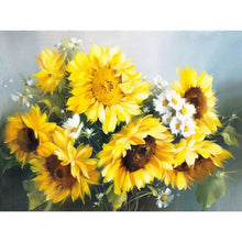 Charger l'image dans la galerie, Tournesol - peinture en diamant complet - 40x30cm
