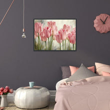 Charger l'image dans la galerie, Fleur rose - diamant rond complet - 40x30cm