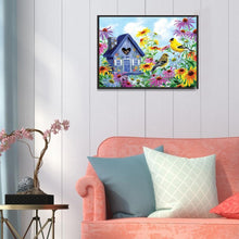 Charger l'image dans la galerie, Fleur d’oiseau - diamant rond complet - 40x30cm