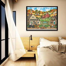 Charger l'image dans la galerie, Vue de village - peinture complète de diamant - 40x30cm