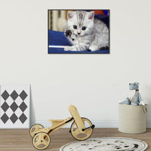 Charger l'image dans la galerie, Bonjour chat - diamant rond complet - 40x30cm