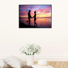 Charger l'image dans la galerie, Amoureux romantiques - diamant rond complet - 30x40cm