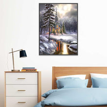Charger l'image dans la galerie, Maison de neige - diamant rond complet - 40x30cm