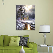 Charger l'image dans la galerie, Maison de neige - diamant rond complet - 40x30cm