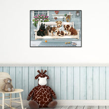 Charger l'image dans la galerie, Chien chat - diamant rond complet - 30x40cm