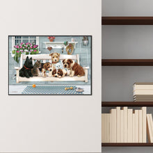 Charger l'image dans la galerie, Chien chat - diamant rond complet - 30x40cm