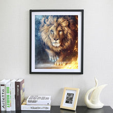 Charger l'image dans la galerie, Lion de flamme - diamant rond complet - 40x30cm