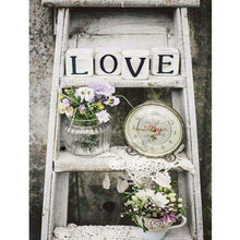 Charger l'image dans la galerie, LOVE - diamant rond complet - 40x30cm