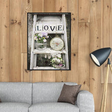 Charger l'image dans la galerie, LOVE - diamant rond complet - 40x30cm