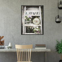 Charger l'image dans la galerie, LOVE - diamant rond complet - 40x30cm