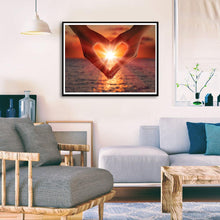 Charger l'image dans la galerie, Mains d’amour - diamant rond complet - 40x30cm