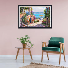 Charger l'image dans la galerie, Cour tranquille - diamant rond complet - 40x30cm