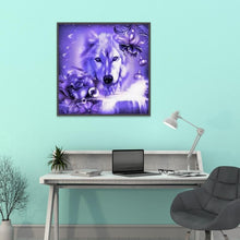 Charger l'image dans la galerie, Loup - diamant rond complet - 30x30cm