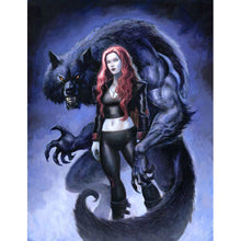 Charger l'image dans la galerie, Wolf femmes - diamant rond complet - 40x30cm